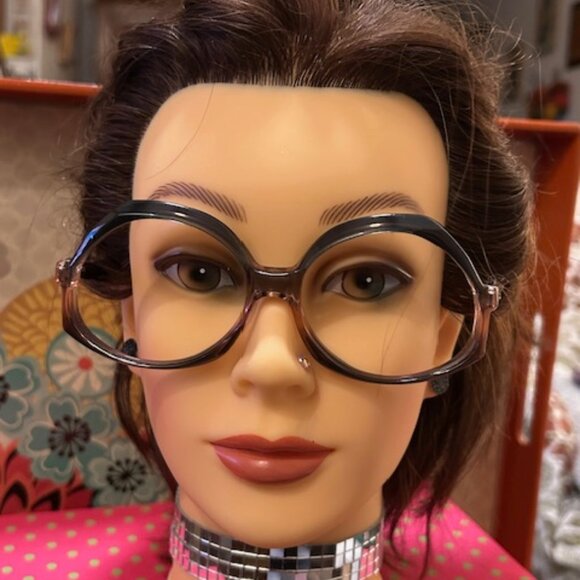 RARE French AVANT-GARDE " Vintage Brown/Clear Ombre Womens Frames - Picture 15 of 16